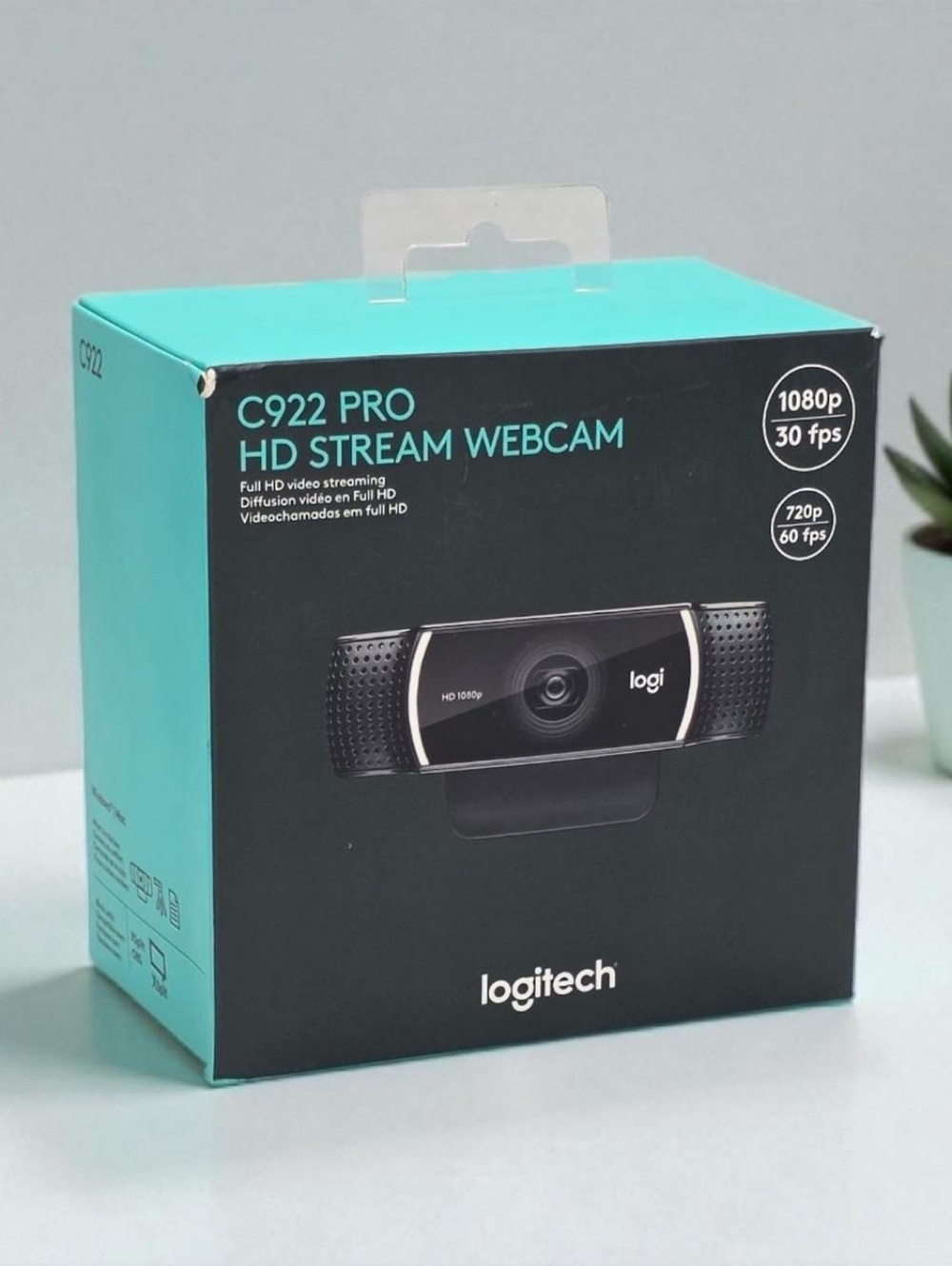 Logitech C922x HD Pro PC Webcam, Full HD 1080p/60fps Video, Clear Audio, HD